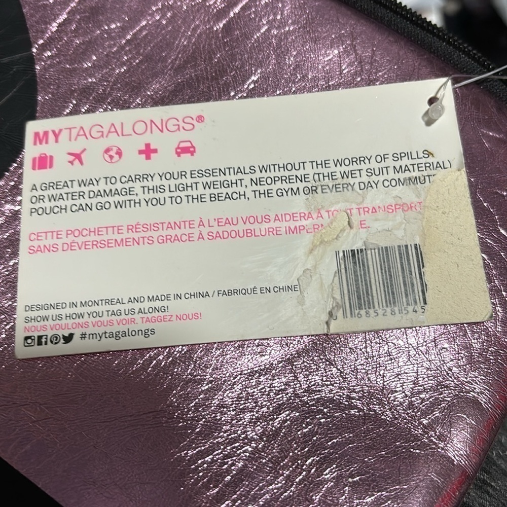 My Tagalong water resistant pink metallic bikini bag NWT - Picture 6 of 6